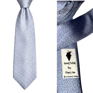 Vineyard Vines Mens Festive Tie Nautical Vibes Purples/White 100% Silk USA Logos